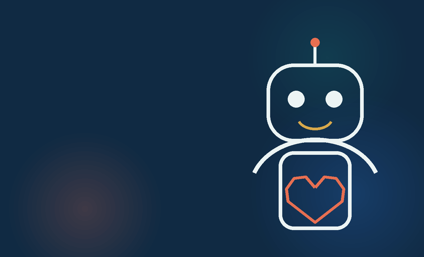 Illustration d’un robot et d’un cœur
